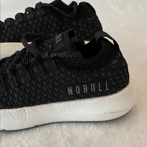 NOBULL Black and White Knit Sneakers - Picture 3 of 9